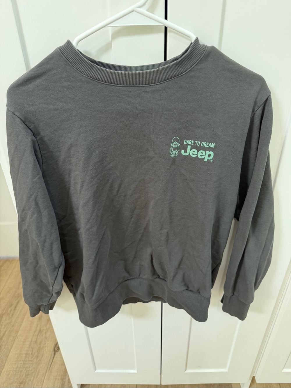 Jeep Gray Sweatshirt with Mint Logo - Kids Long Sleeve